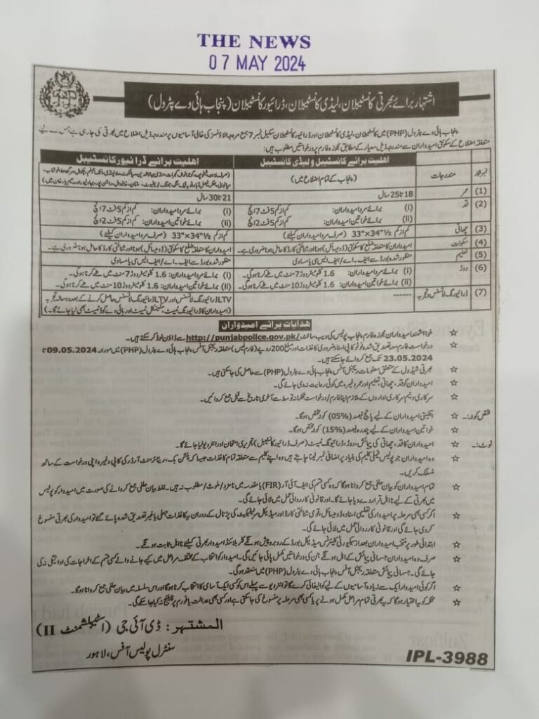 
punjab police special branch jobs